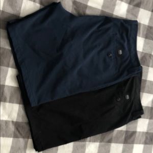 Vans hybrid shorts above the knee